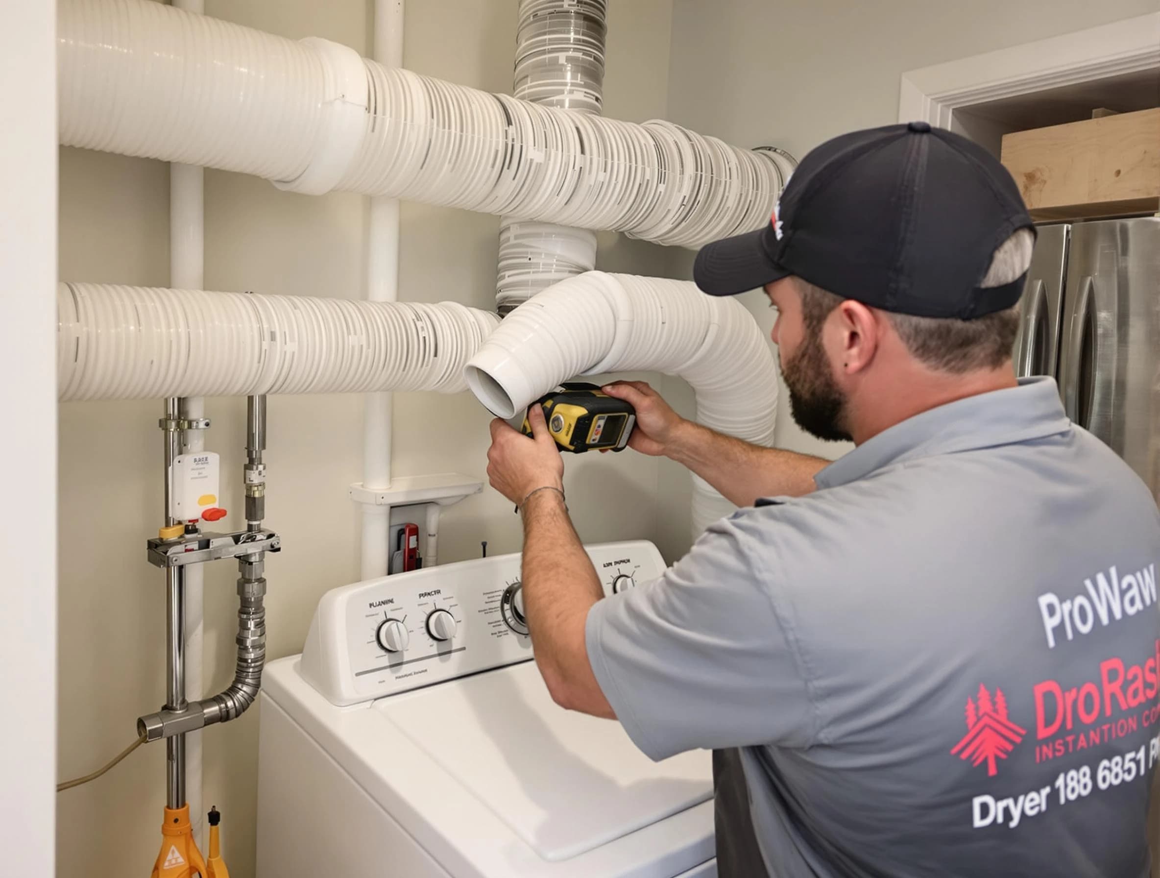 Professional dryer vent hose installation by Dracut Dryer Vent Cleaning in Dracut