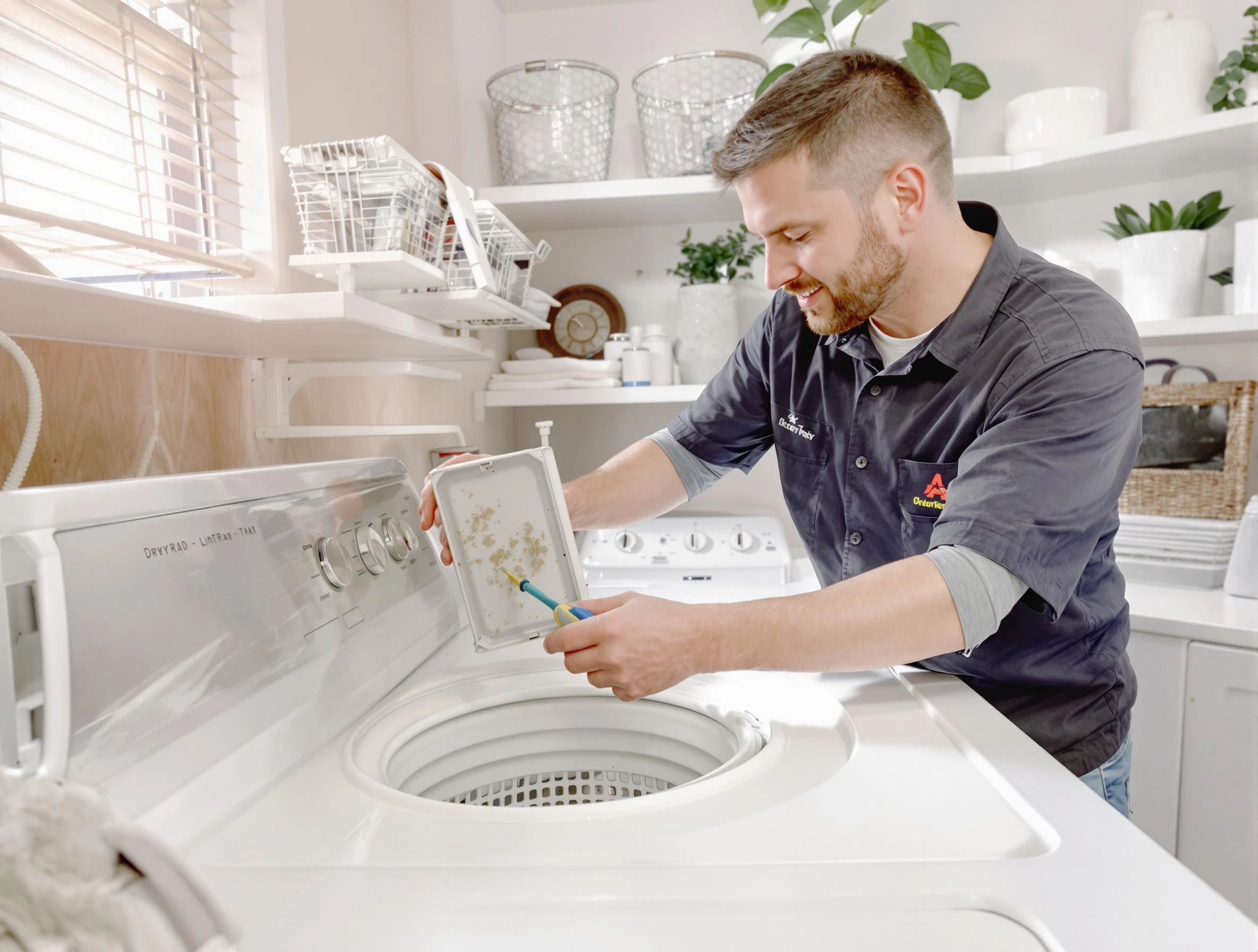 Cleaning Dryer Lint Trap in Dracut